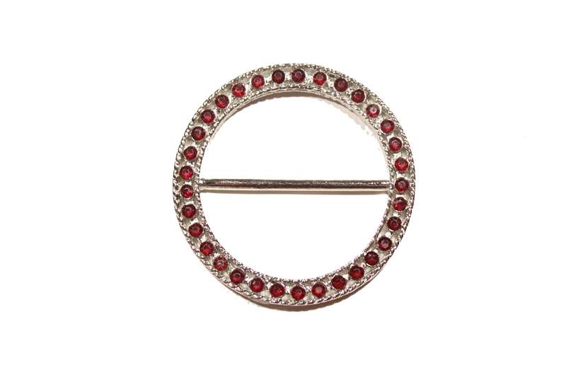 BKL-RHS-135-red.  RHINESTONE BUCKLE