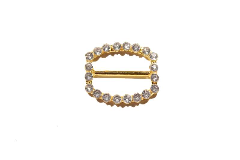BKL-RHS-154-GOLD.  RHINESTONE BUCKLE