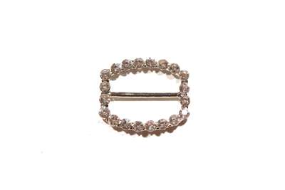 BKL-RHS-154-SILVER.  RHINESTONE BUCKLE