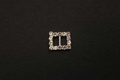 BKL-RHS-190-SILVER.  Rhinestone Buckle