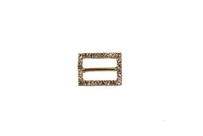 BKL-RHS-196-GOLD.  Rhinestone Buckle