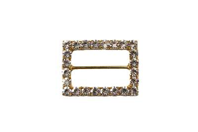 BKL-RHS-205-GOLD.  Rhinestone Buckle