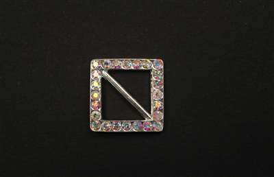 BKL-RHS-212-SILVER-AB.  Rhinestone Buckle