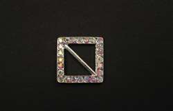 BKL-RHS-212-SILVER-AB.  Rhinestone Buckle