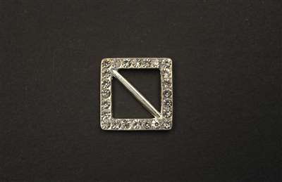 BKL-RHS-212-SILVER-CLEAR.  Rhinestone Buckle