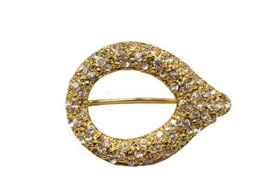 BKL-RHS-237-GOLD.  Rhinestone Buckle