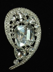 BRO-RHS-006.  Crystal Rhinestone Brooch