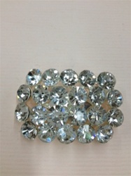 BRO-RHS-123.  Clear Crystal Rhinestone Brooch