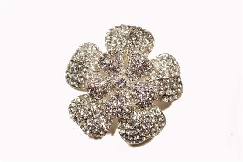 BRO-RHS-309.  Crystal Rhinestone Broach - 2 x 2 Inch