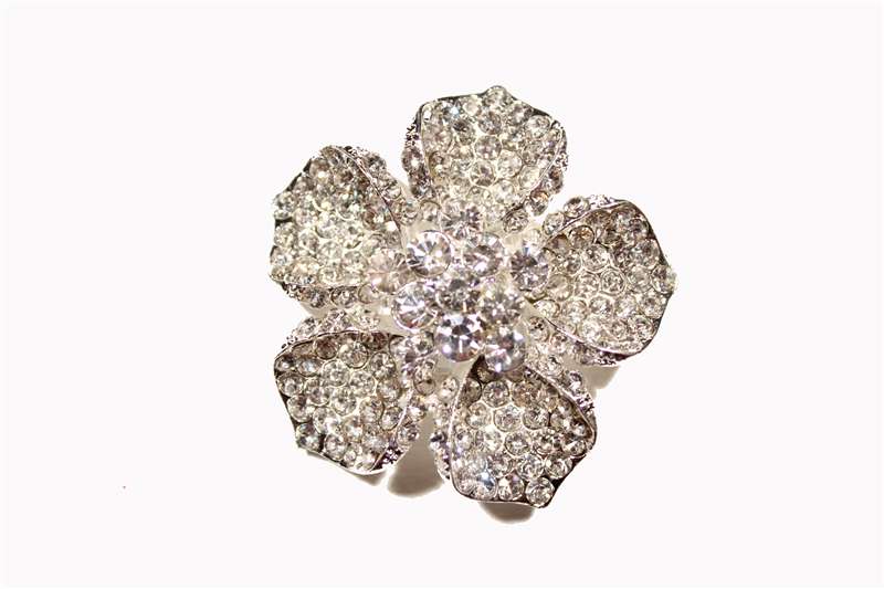 BRO-RHS-320.  Crystal Rhinestone Broach - 2 x 2 Inch