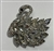 BRO-RHS-402-SILVERCRYSTAL.  Crystal Rhinestone Brooch on Silver Backing - Swan