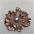 BRO-RHS-403-PINK.  Pink Rhinestone Brooch with Pearl