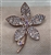 BRO-RHS-425-GOLDCRYSTALLEAF.  Gold Metal - Crystal Rhinestone Brooch Pin Leaf