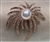 BRO-RHS-426-GOLDCRYSTALPEARL.  Gold Metal - Crystal w/ Pearl Rhinestone Brooch Pin