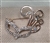BRO-RHS-429-GOLDCRYSTAL. Rose Gold Metal - Crystal Rhinestone Brooch - Mask Pin