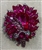 BRO-RHS-448-SILVERFUCHSIA.  Silver Metal - Fuchsia Crystal Rhinestone Brooch