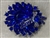 BRO-RHS-448-SILVERSAPPHIRE  Silver Metal - Sapphire Crystal Rhinestone Brooch
