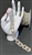 CHN-RHS-044-ABSILVER. AB CRYSTAL RHINESTONE CHAIN ON SILVER FRAME - 5/8 INCH WIDE