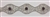 CHN-RHS-047-SILVERAMETHYST. Clear Crystal and Amethyst Rhinestones on Gold Metal Chain - 1 Inch Wide