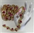 CHN-RHS-052S-FUCHSIAGOLD. Fuchsia and Clear Crystal Rhinestones on Gold Metal Chain - 1 Inch Wide