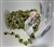 CHN-RHS-052S-GREENGOLD. Green and Clear Crystal Rhinestones on Gold Metal Chain - 1 Inch Wide