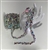 CHN-RHS-062-AB. AB Crystal Rhinestone Chain - AB Crystals Set in Silver Claws on a Silver Metal Backing - 5/8 Inch Wide