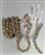 CHN-RHS-062-CLEARGOLD. Clear Crystal Rhinestone Chain On Gold Chain - Clear Crystals Set in Gold Claws on a Gold Metal Backing - 5/8 Inch Wide