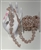 CHN-RHS-065-ROSEGOLD. CRYSTAL RHINESTONE ON ROSE GOLD METAL CHAIN - 3/4 INCH WIDE - PRICE IS PER YARD