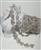 CHN-RHS-065-SILVER. CRYSTAL RHINESTONE ON SILVER METAL CHAIN - 3/4 INCH WIDE - PRICE IS PER YARD