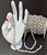 CHN-RHS-106-ABSILVER. AB Crystal Rhinestones on Silver Metal Chain - 3/8 Inch Wide