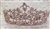 CWN-102-ROSEGOLD-CRYSTAL. WHOLESALE CROWN, CLEAR CRYSTALS ON ROSE-GOLD METAL