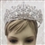CWN-107-SILVER-CRYSTAL. WHOLESALE CROWN, CLEAR CRYSTALS ON SILVER METAL