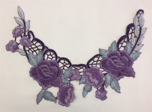 FLR-APL-011. Sew-On Floral Embroidery Applique Patch