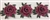 FLR-TRM-101-FUCHSIA. Sew-On Floral Embroidery Trim - Exquisite Live Colors with Raised 3-Dimensional Flowers - Sold By The Yard. 3 Inch Wide