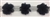FLR-TRM-102-BLACK. Flower Trim - Exquisite Live Colors with Raised 3-Dimensional Flowers - Price Per Yard. 2 Inch Wide