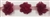 FLR-TRM-102-BURGUNDY. Flower Trim - Exquisite Live Colors with Raised 3-Dimensional Flowers - Price Per Yard. 2 Inch Wide