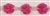 FLR-TRM-102-FUCHSIA. Flower Trim - Exquisite Live Colors with Raised 3-Dimensional Flowers - Price Per Yard. 2 Inch Wide