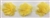 FLR-TRM-102-YELLOW. Flower Trim - Exquisite Live Colors with Raised 3-Dimensional Flowers - Price Per Yard. 2 Inch Wide