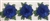 FLR-TRM-103-ROYALBLUE. Flower Trim - Exquisite Live Colors with Raised 3-Dimensional Flowers - ROYAL BLUE - Price Per Yard: $7. 4.5 Inch Wide