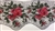 FLR-TRM-820-SILVERROSE. Silver and Rose Sew-On Floral Embroidery Lace Trim - Sold By The Yard