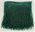 FRI-BED-107-EMERALDGREEN.  Beaded Fringe - Emerald Green Color - 6" Wide - On Green Tape - 1 yard