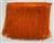 FRI-BED-107-ORANGE.  Beaded Fringe - Orange Color - 6" Wide - On Orange Tape - 1 yard
