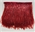 FRI-BED-107-RED.  Beaded Fringe - Red Color - 6" Wide - On Red Tape - 1 yard
