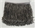 FRI-BED-109-CHARCOAL.  Beaded Fringe - Charcoal Color - 5" Wide - On Gray Tape - 1 yard