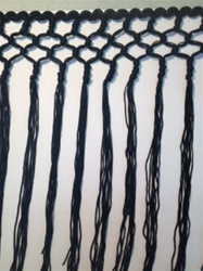 FRI-RAY-107-BLACK.  8.0" Rayon Fringe