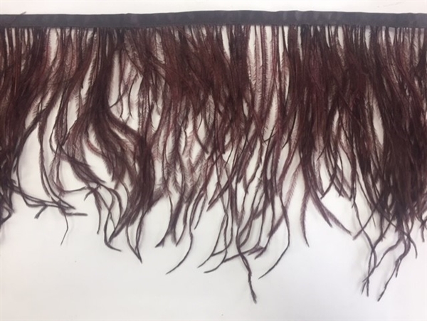 FTR-OST-100-BROWN. Ostrich Feather Brown - 7 INCH