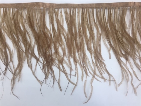 FTR-OST-100-CAMEL. Ostrich Feather Camel - 7 INCH