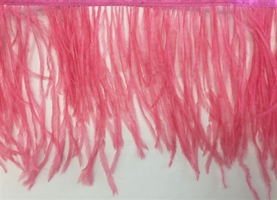 FTR-OST-100-CORAL. Ostrich Feather Coral - 7 INCH