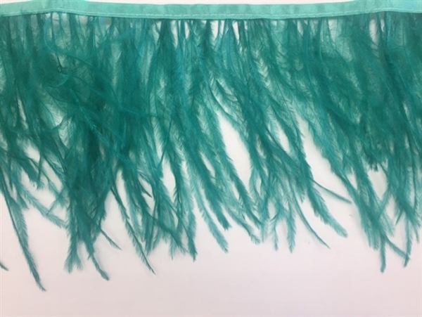 FTR-OST-100-TEAL. Ostrich Feather Teal - 7 INCH