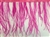 FTR-OST-100-WHITEANDFUCHSIA. Ostrich Feather White and Fuchsia - 7 INCH